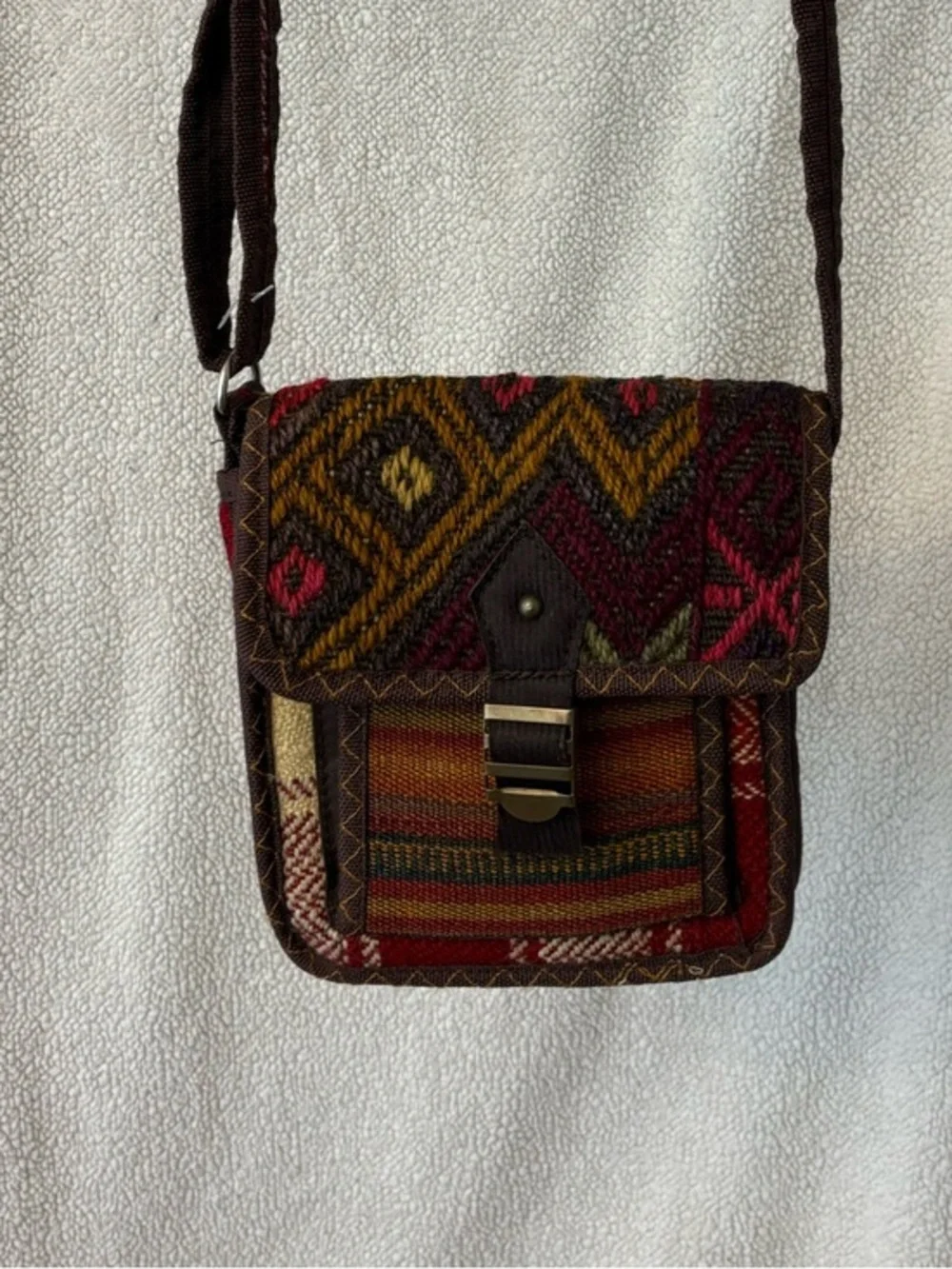 Bohemian Patterned Crossbody Mini Bag in Multicolor - Picture 13 of 13